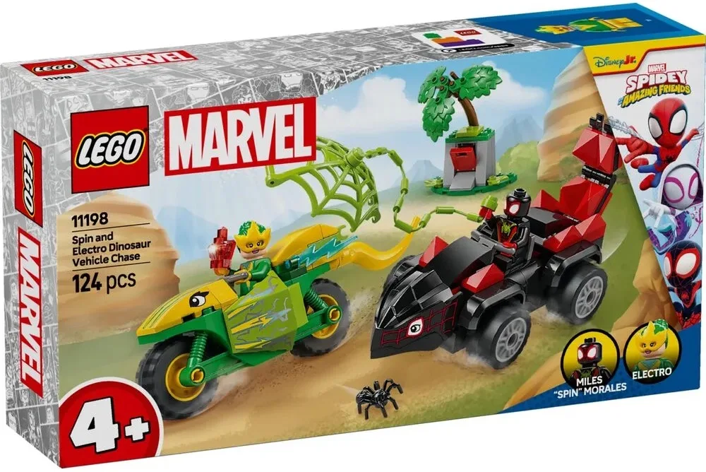 Конструктор LEGO Marvel Spidey Погоня Спина и Электро на машинах-динозаврах (11198) — фото 6