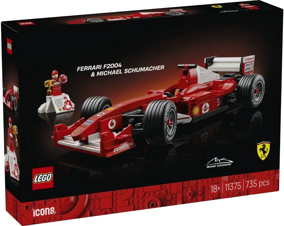 Конструктор LEGO Icons Ferrari F2004 і Міхаель Шумахер (11375) — фото 13