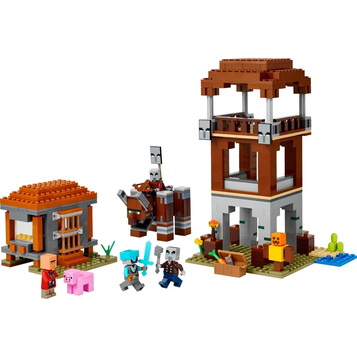 Конструктор LEGO Minecraft Аванпост разбойников и разоритель (21278)