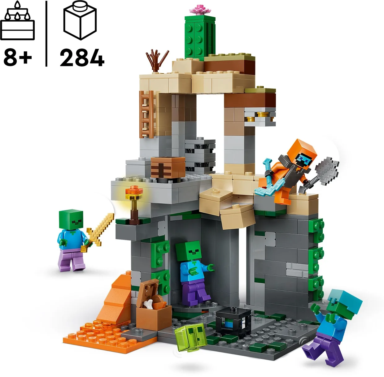 Конструктор LEGO Minecraft Підземелля зомбі (21587) — фото 2