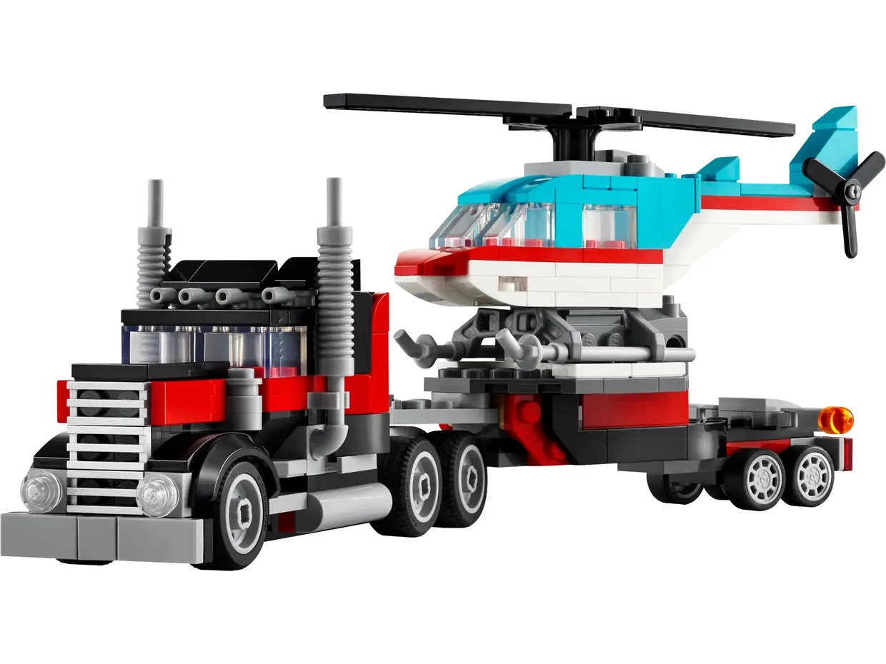 Конструктор LEGO Creator 3 в 1 Бортова вантажівка з гелікоптером (31146)