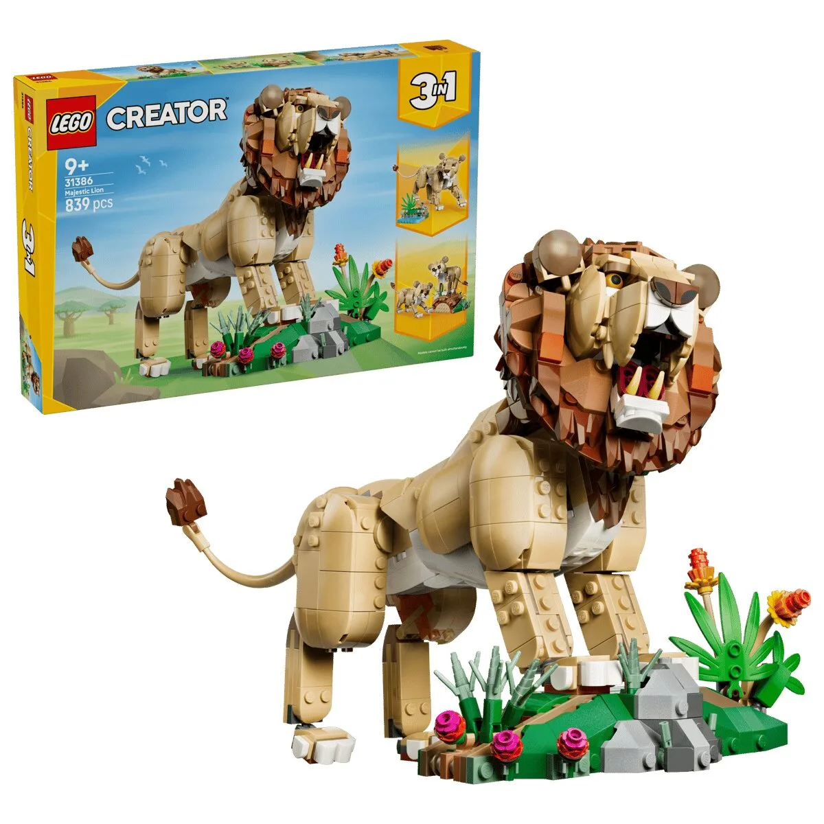 Конструктор LEGO Creator 3 в 1 Дикие животные: Величественный лев (31386) — фото 12