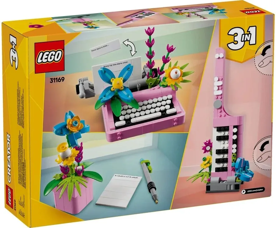 Конструктор LEGO Creator 3 в 1 Пишущая машинка с цветами (31169) — фото 8