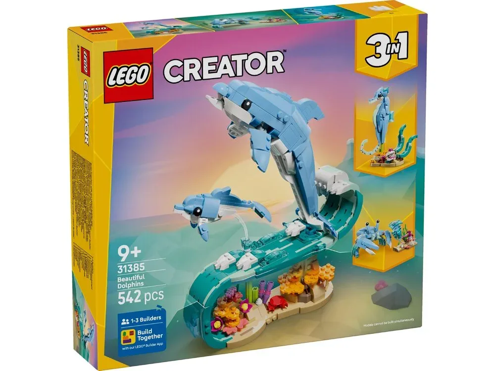 Конструктор LEGO Creator 3 в 1 Морские животные: красивые дельфины (31385) — фото 9