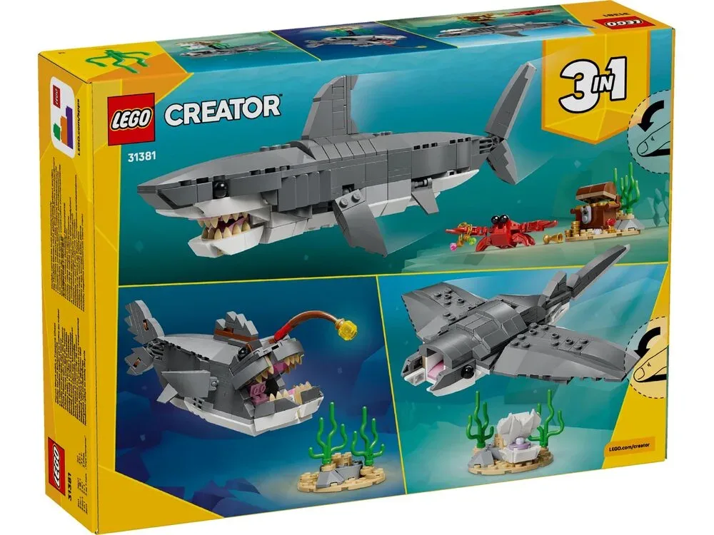 Конструктор LEGO Creator 3 в 1 Люта акула зі скринею скарбів (31381) — фото 12