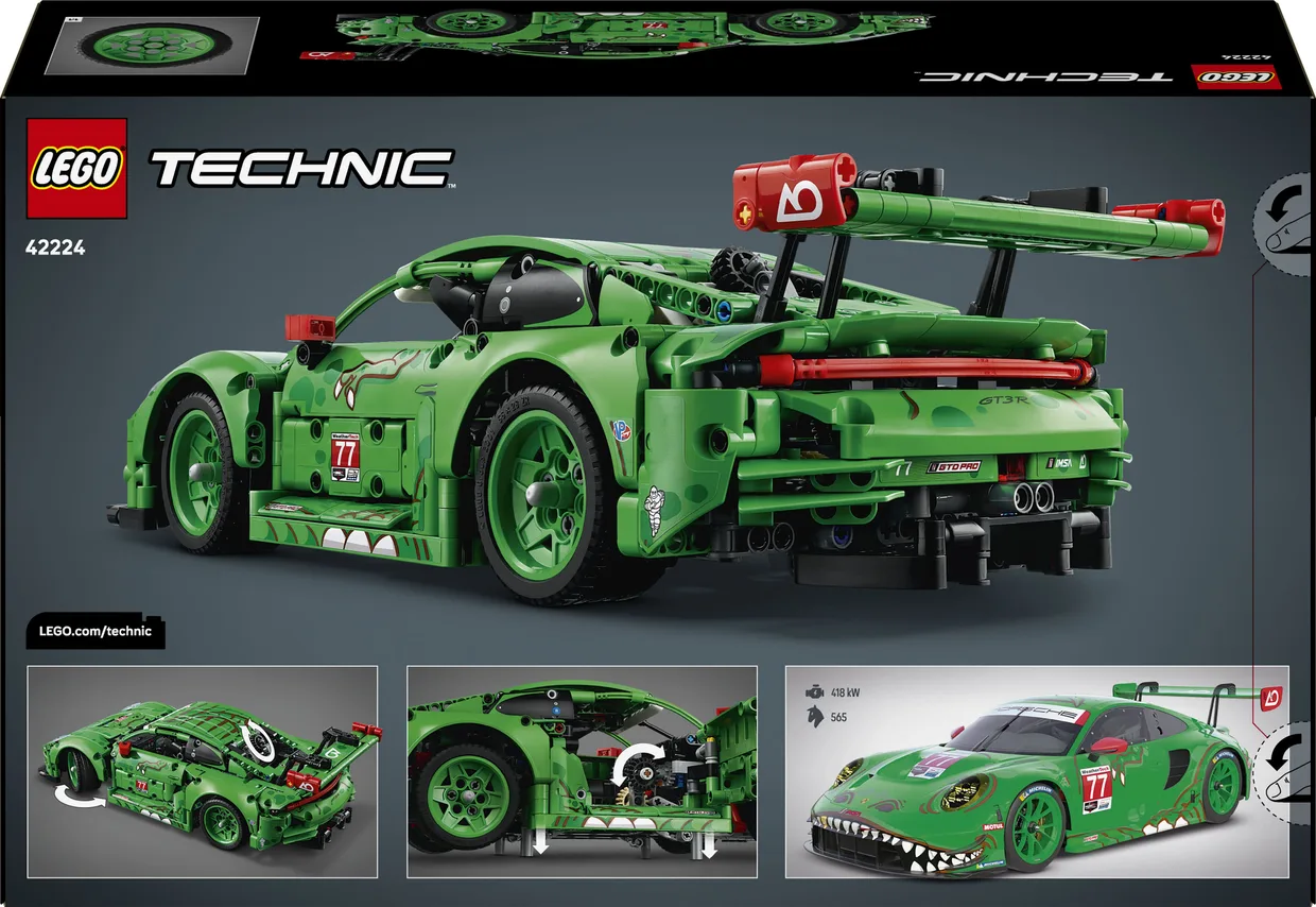 Конструктор LEGO Technic Автомобіль Porsche 911 GT3 R REXY AO Racing (42224) — фото 11
