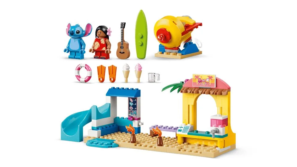 Конструктор LEGO Disney Веселощі на пляжі з Ліло і Стічем (43280) — фото 2