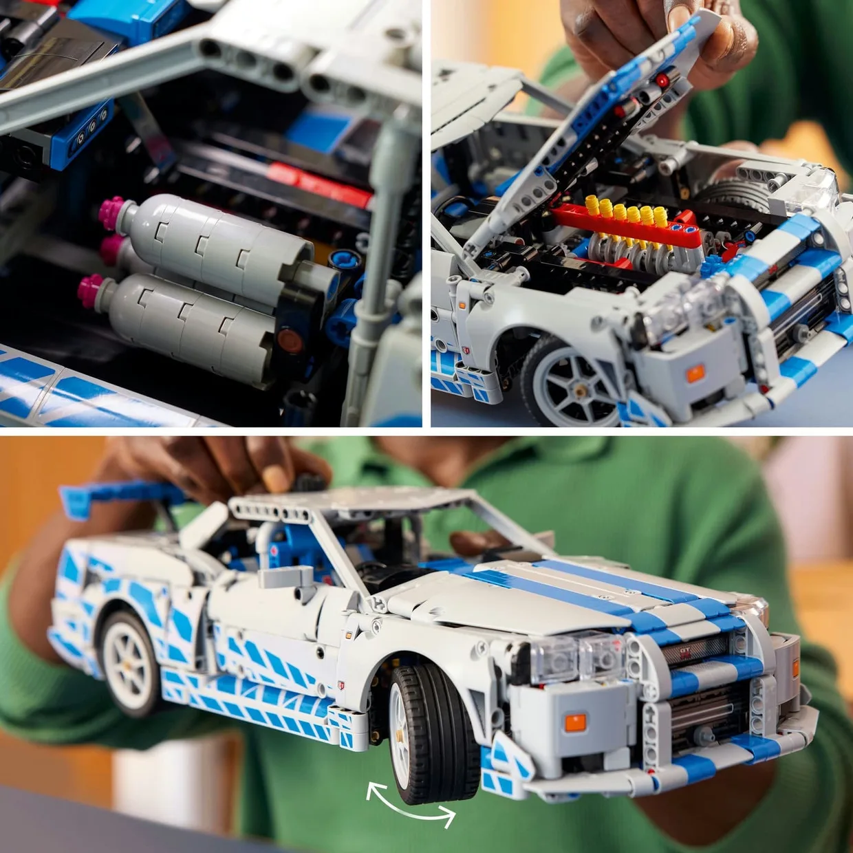 Конструктор LEGO Technic Двойной форсаж: автомобиль Nissan Skyline GT-R (R34) (42210) — фото 4