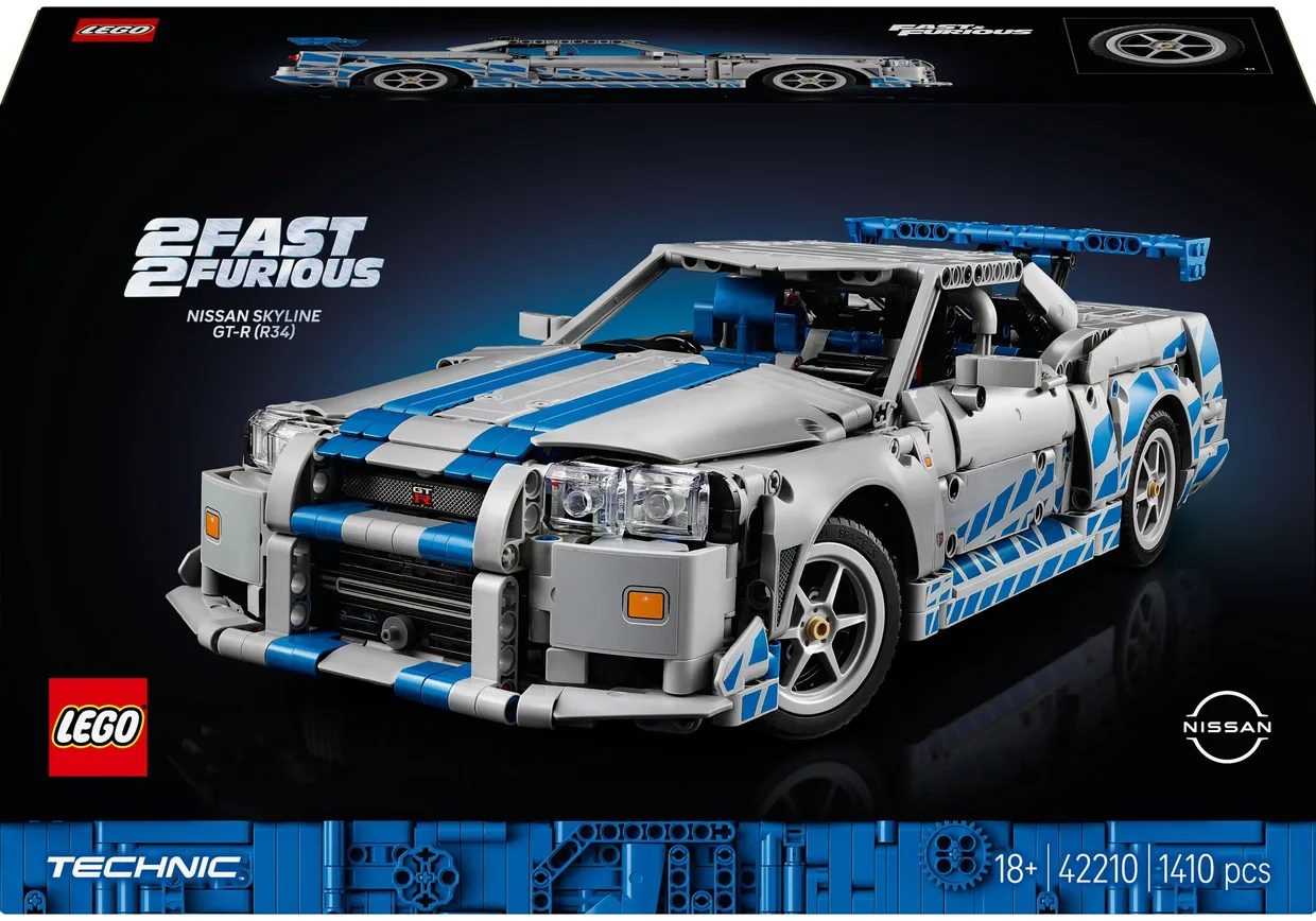 Конструктор LEGO Technic Двойной форсаж: автомобиль Nissan Skyline GT-R (R34) (42210) — фото 10