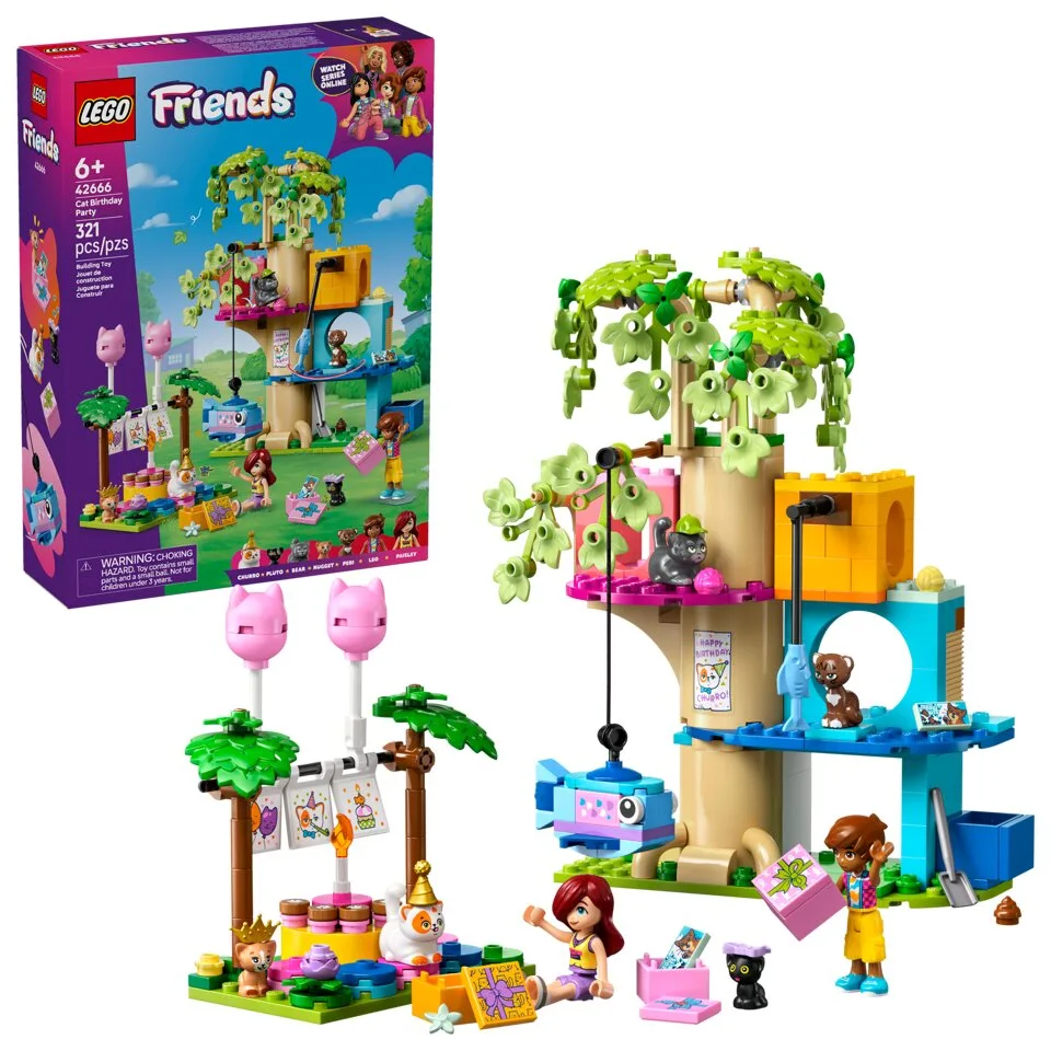 Конструктор LEGO Friends День рождения кота и дом на дереве (42666) — фото 8