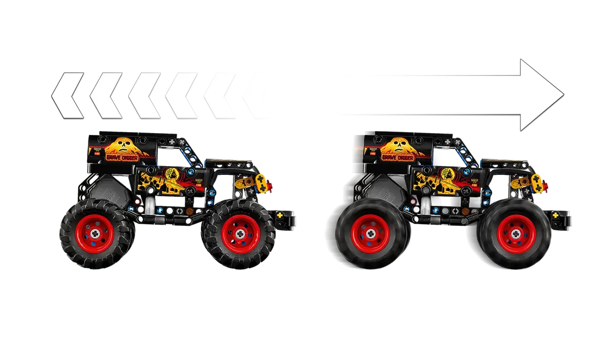 Конструктор LEGO Technic Monster Jam Grave Digger «Огонь и лёд» (42219) — фото 5