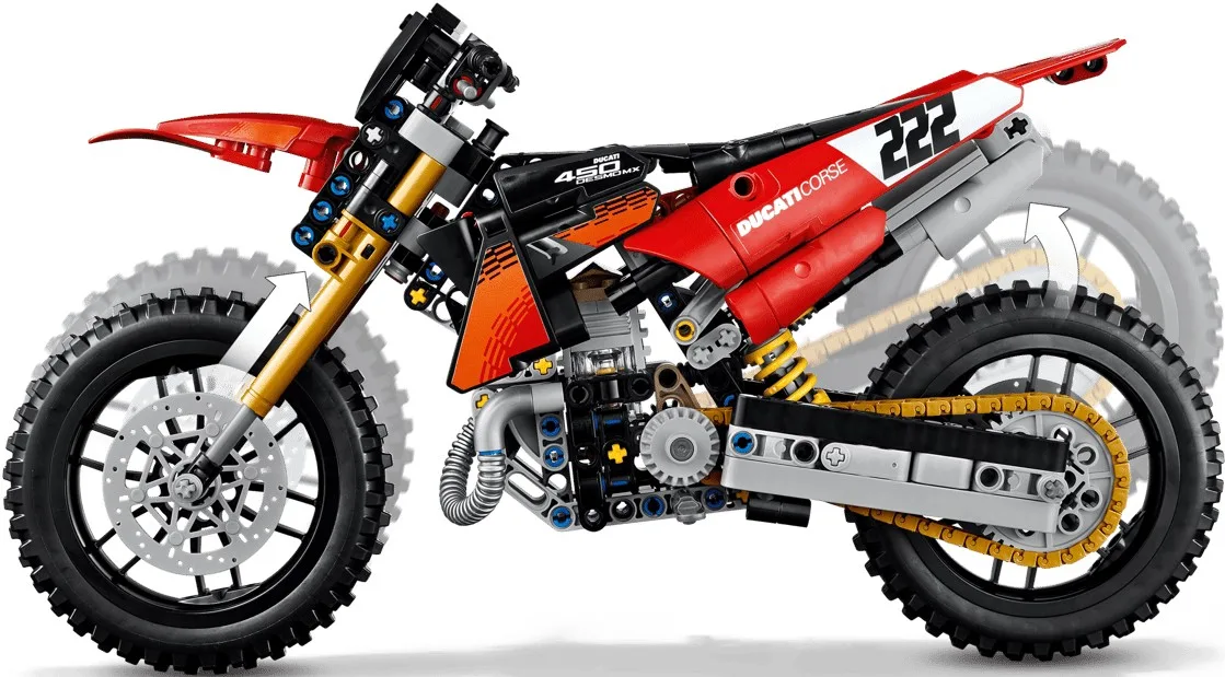 Конструктор LEGO Technic Мотоцикл Ducati Desmo450 MX Factory (42238) — фото 3