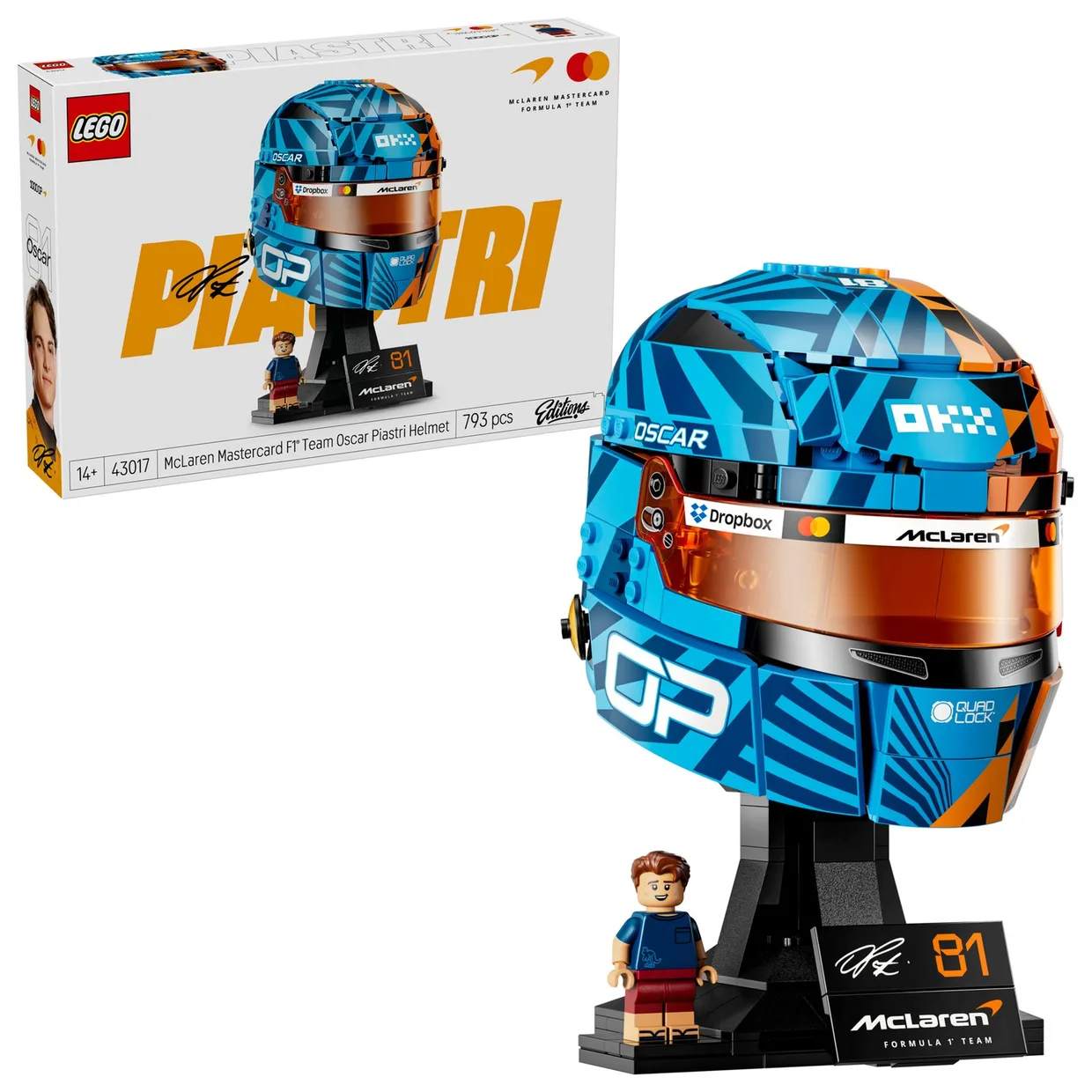 Конструктор LEGO Editions Formula 1 Шлем Оскара Пиастри McLaren (43017) — фото 10