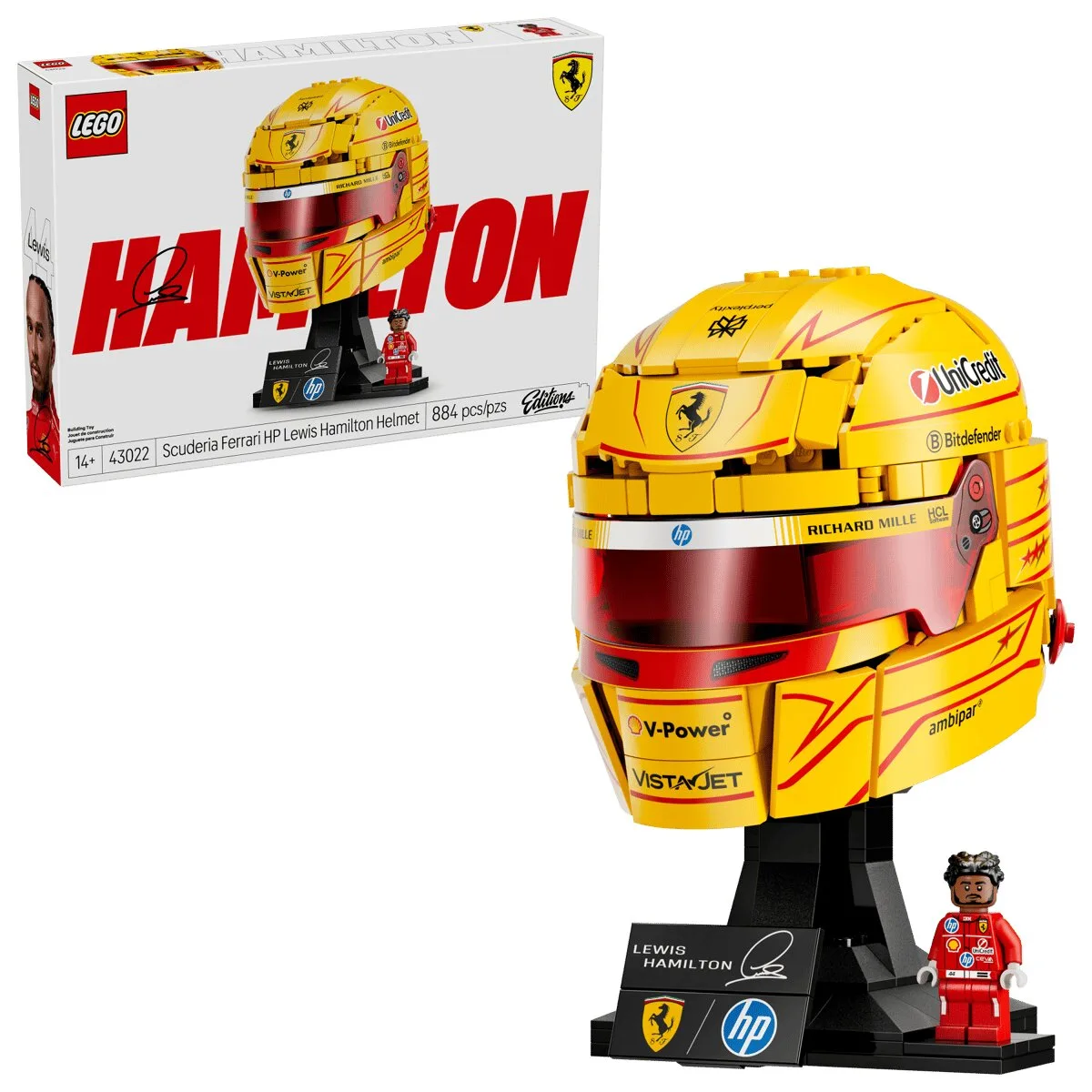 Конструктор LEGO Editions Formula 1 Шолом Льюїса Гамільтона Scuderia Ferrari HP (43022) — фото 10