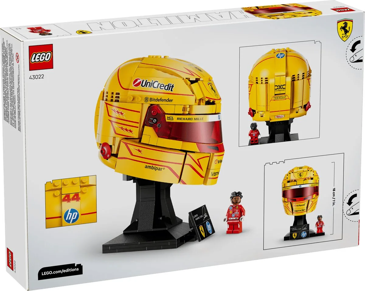 Конструктор LEGO Editions Formula 1 Шолом Льюїса Гамільтона Scuderia Ferrari HP (43022) — фото 11