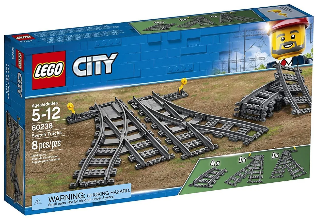 Конструктор LEGO City Железнодорожные стрелки (60238) — фото 4