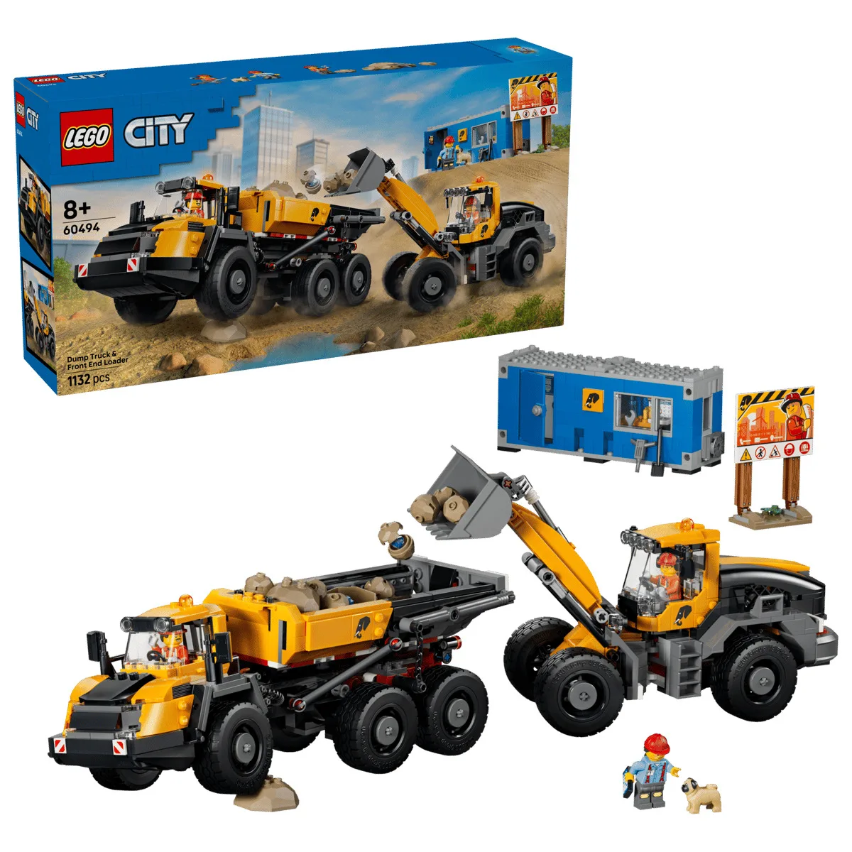 Конструктор LEGO City Самосвал и фронтальный ковшовый погрузчик (60494) — фото 10
