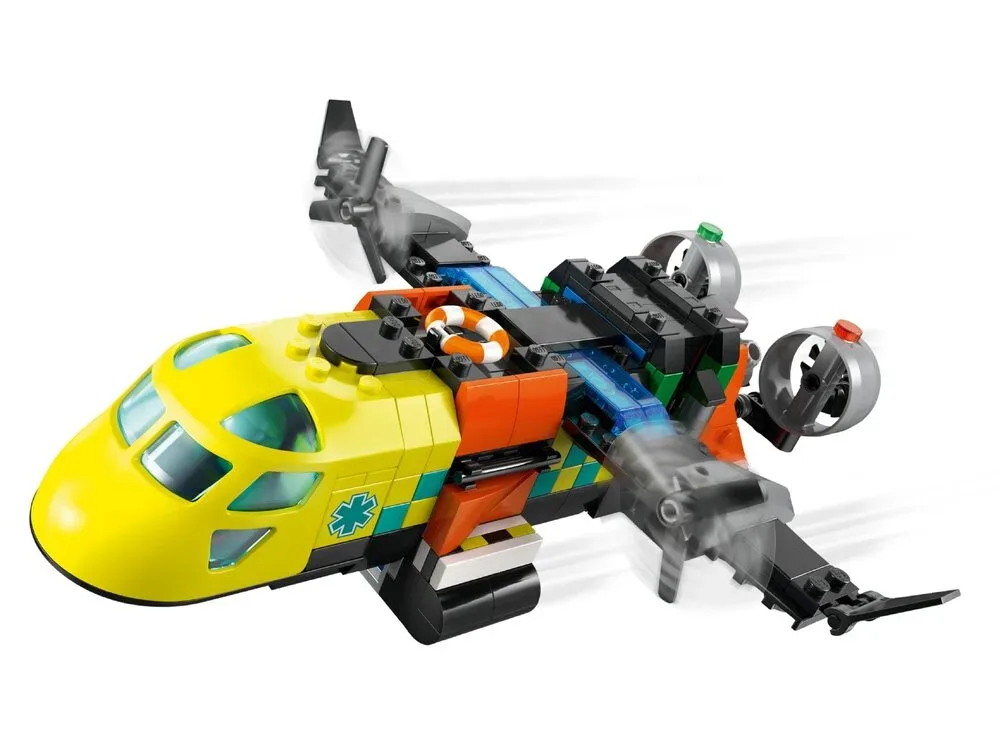 Конструктор LEGO City Ремикс: самолёт, сервисный грузовик и судно на воздушной подушке (60505) — фото 2