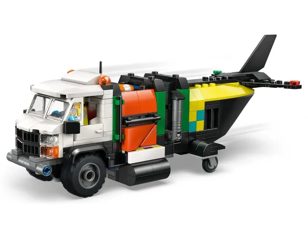 Конструктор LEGO City Ремикс: самолёт, сервисный грузовик и судно на воздушной подушке (60505) — фото 4