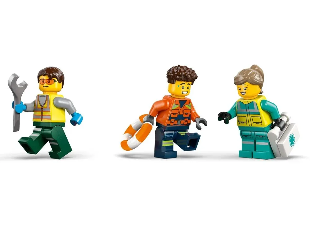 Конструктор LEGO City Ремикс: самолёт, сервисный грузовик и судно на воздушной подушке (60505) — фото 7