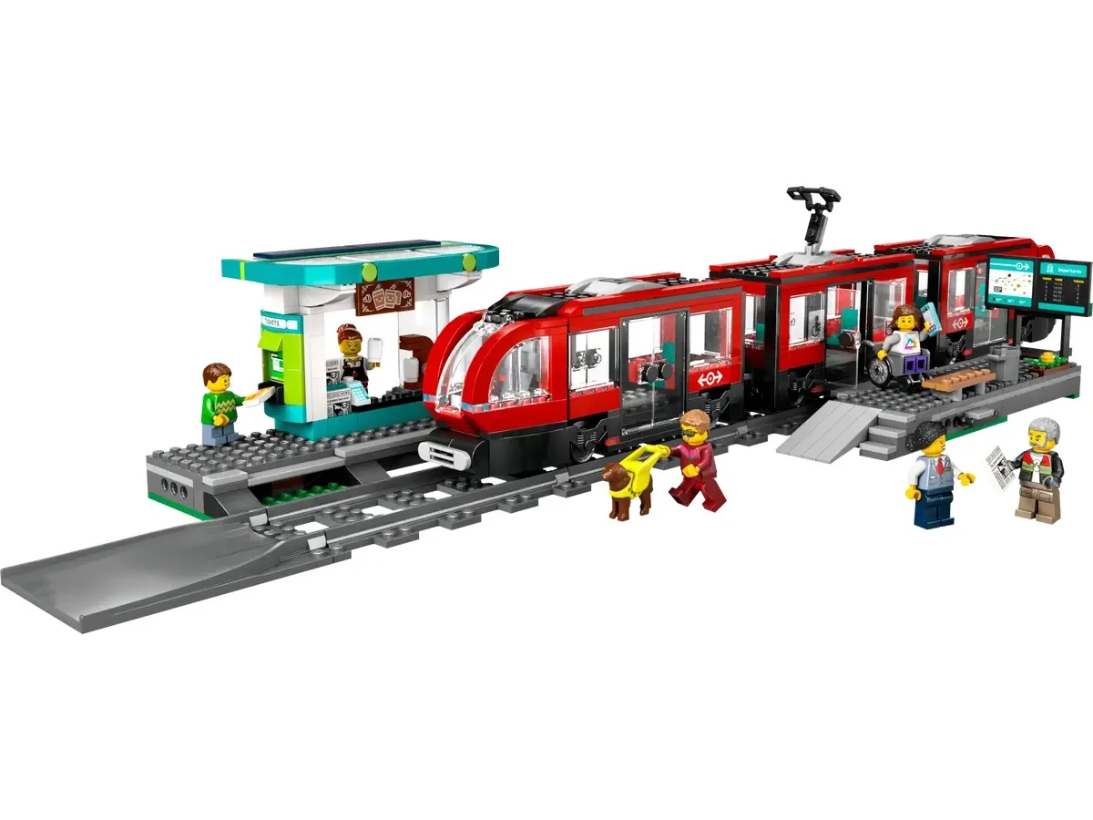 Конструктор LEGO City Трамвай и остановка в центре города (60423)