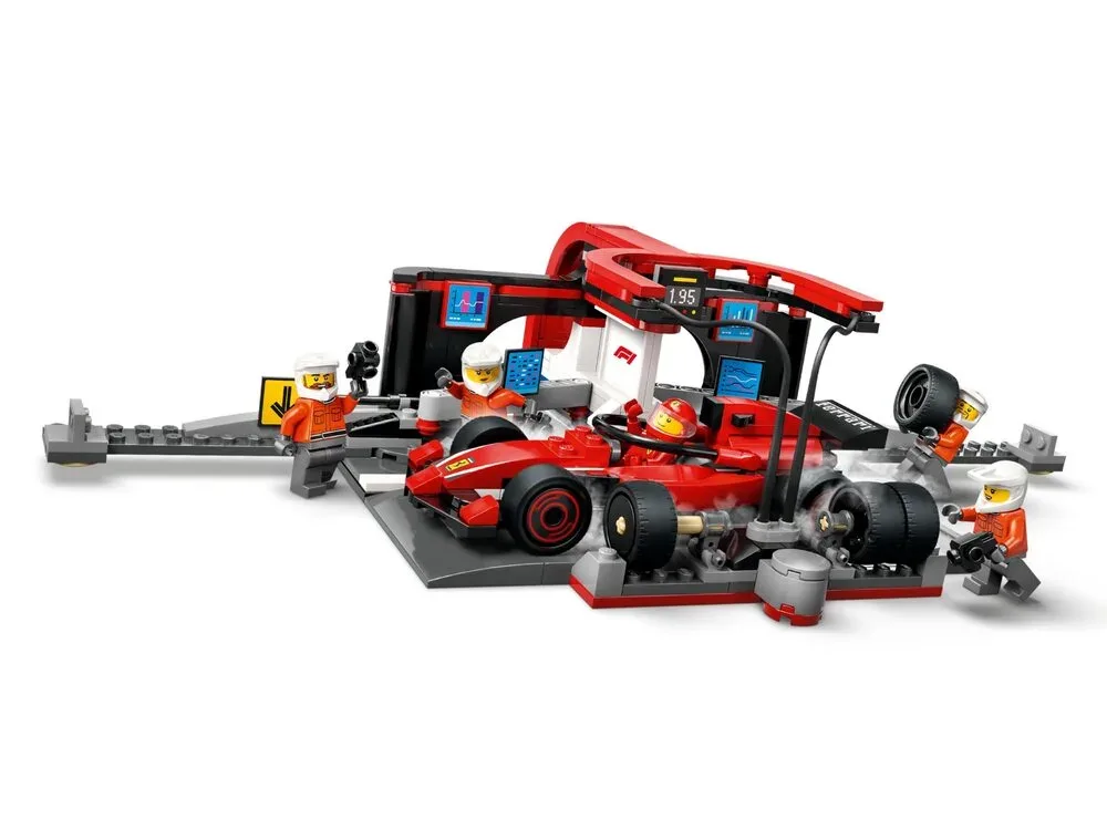 Конструктор LEGO City Піт-стоп і піт-екіпаж F1 з болідом Ferrari (60443) — фото 2