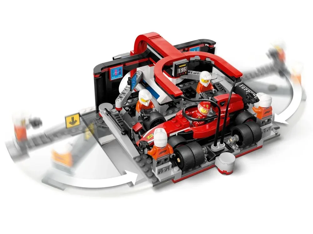Конструктор LEGO City Піт-стоп і піт-екіпаж F1 з болідом Ferrari (60443) — фото 5