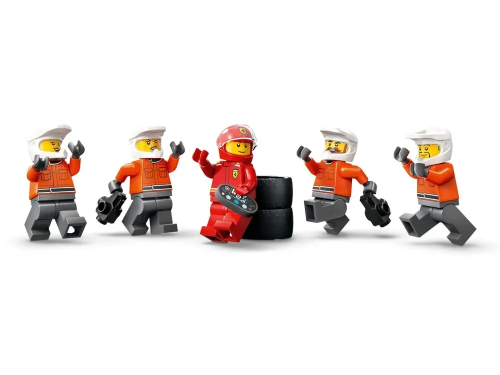 Конструктор LEGO City Піт-стоп і піт-екіпаж F1 з болідом Ferrari (60443) — фото 7