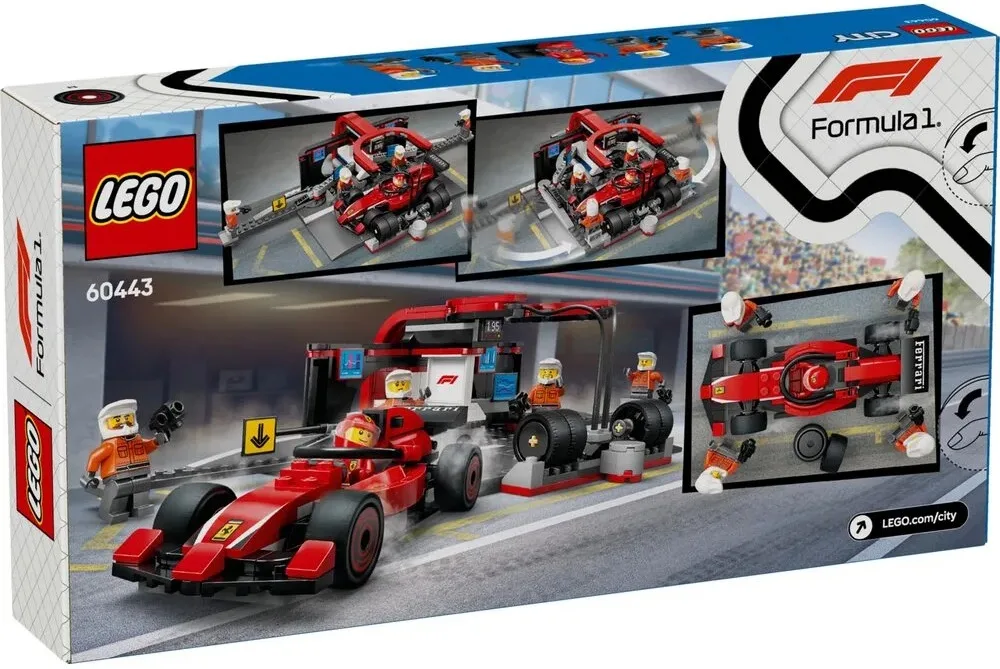 Конструктор LEGO City Піт-стоп і піт-екіпаж F1 з болідом Ferrari (60443) — фото 10