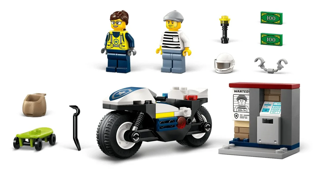 Конструктор LEGO City Погоня на полицейском мотоцикле (60455) — фото 2