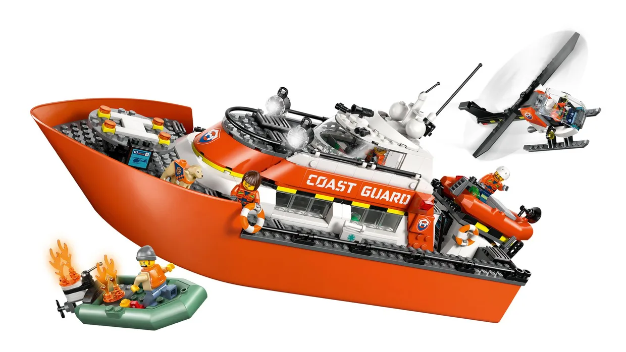 Конструктор LEGO City Спасательный катер и вертолёт береговой охраны (60504) — фото 2