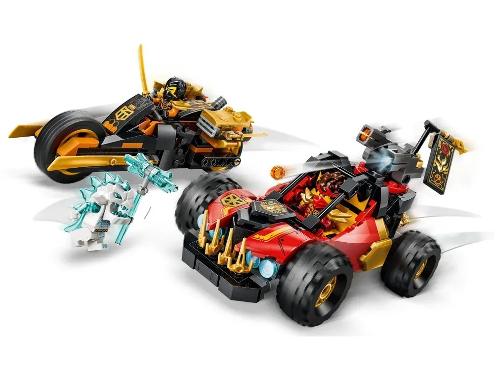 Конструктор LEGO Ninjago Комбинированные транспортные средства Кая и Коула (71864)