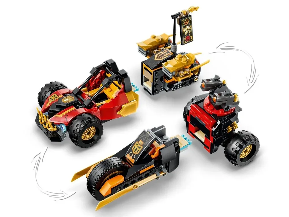Конструктор LEGO Ninjago Комбинированные транспортные средства Кая и Коула (71864) — фото 3