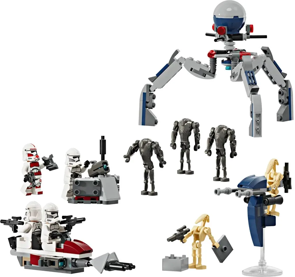 Конструктор LEGO Star Wars Клони-піхотинці й бойові дроїди. Бойовий набір (75372)