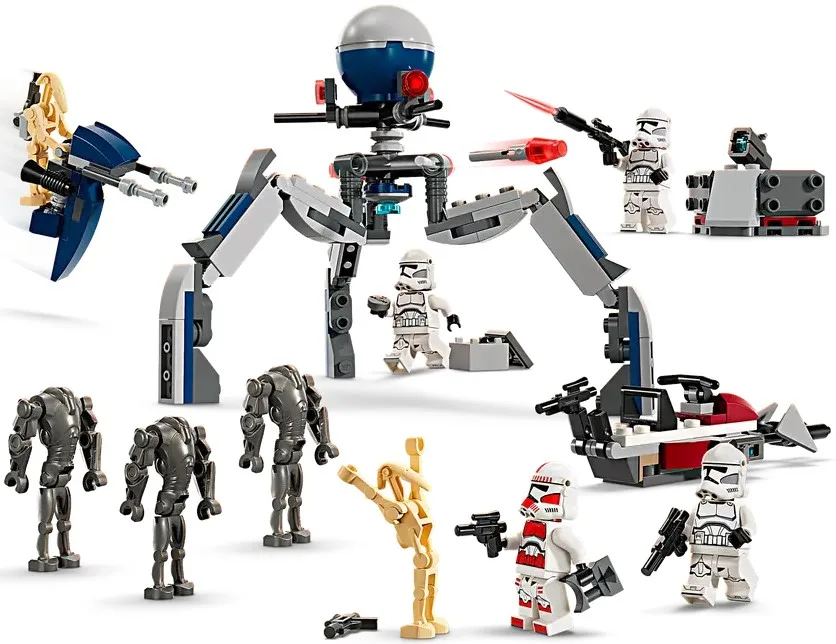 Конструктор LEGO Star Wars Клони-піхотинці й бойові дроїди. Бойовий набір (75372) — фото 2