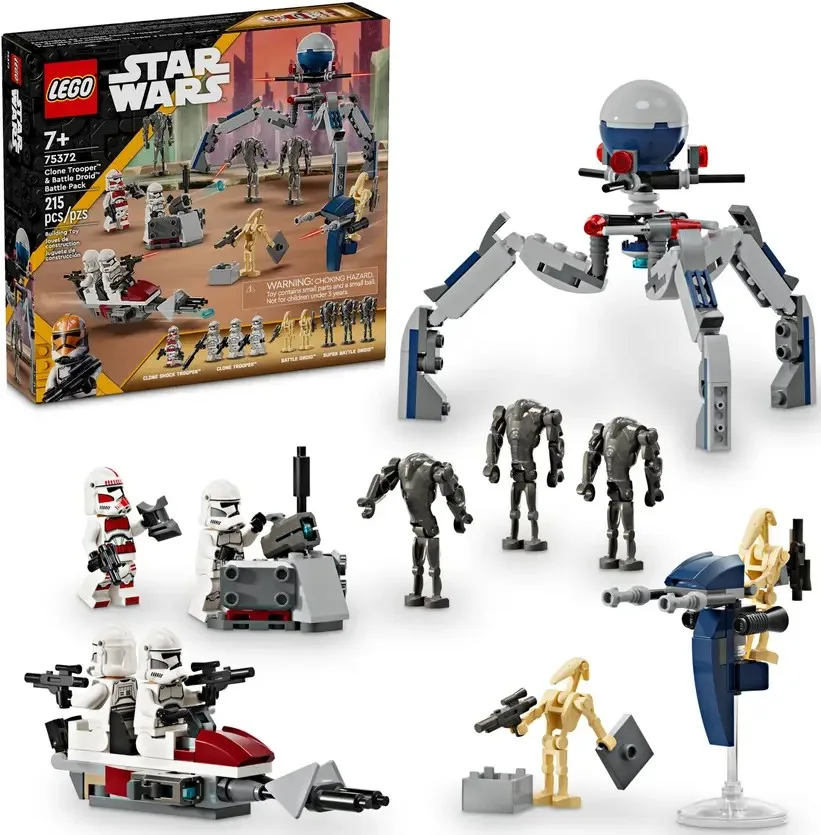 Конструктор LEGO Star Wars Клони-піхотинці й бойові дроїди. Бойовий набір (75372) — фото 8