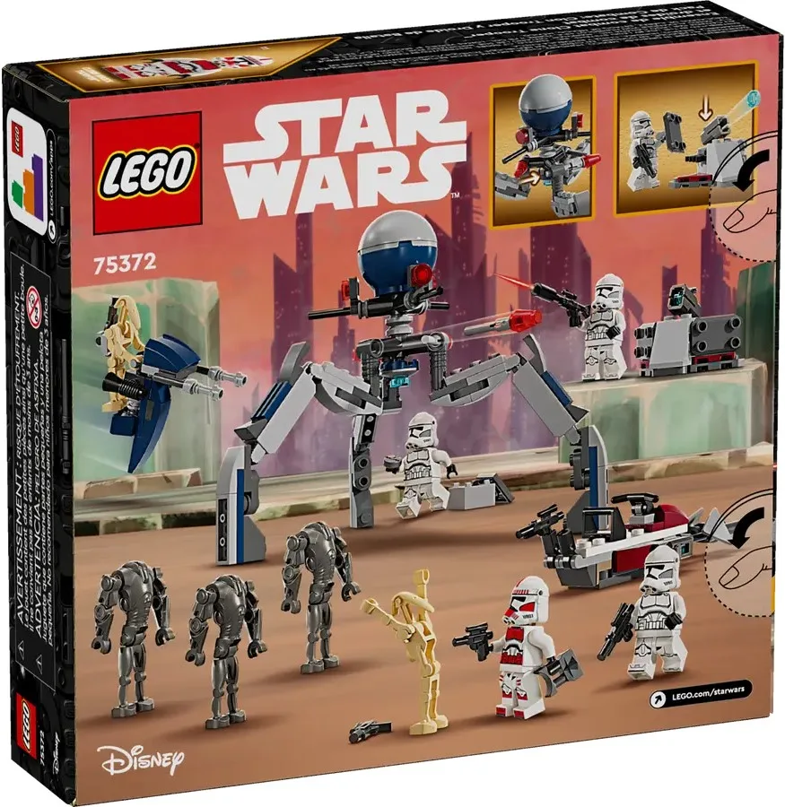 Конструктор LEGO Star Wars Клони-піхотинці й бойові дроїди. Бойовий набір (75372) — фото 9