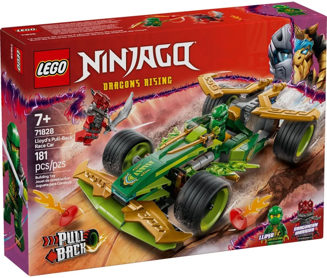 Конструктор LEGO Ninjago Гоночный автомобиль Ллойда с инерционным двигателем (71828) — фото 7