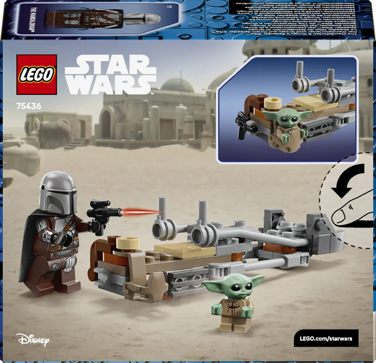 Конструктор LEGO Star Wars Швидкісний мотоцикл Мандалорця й Ґроґу (75436) — фото 7