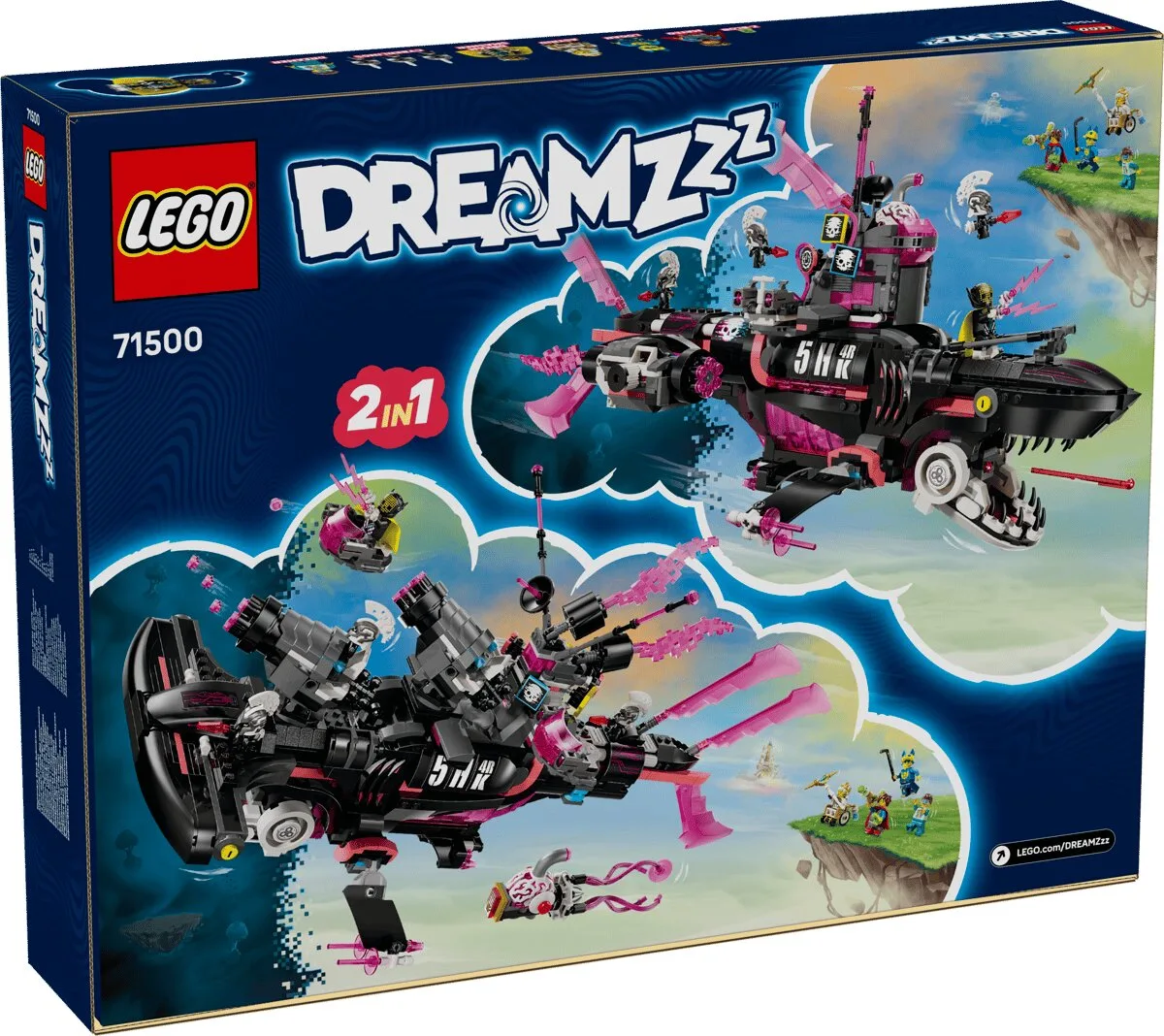 Конструктор LEGO DREAMZzz Страхітливий підводний човен «Акула» (71500) — фото 11