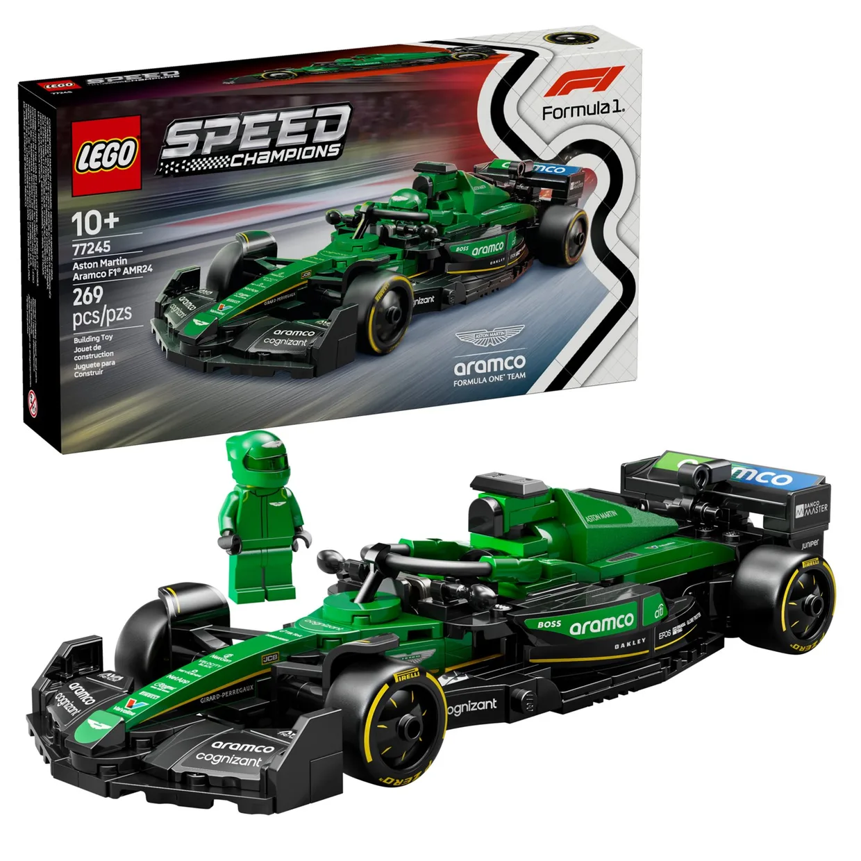 Конструктор LEGO Speed Champions Гоночный автомобиль Aston Martin Aramco F1 AMR24 (77245) — фото 8