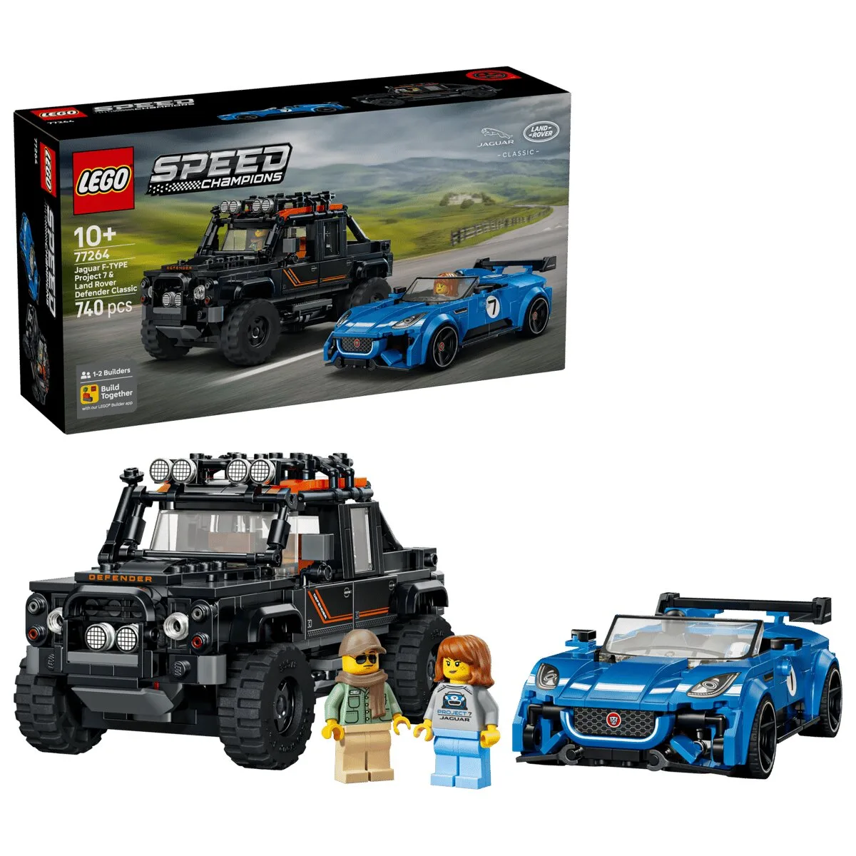 Конструктор LEGO Speed Champions Jaguar Project 7 и Land Rover Defender (77264) — фото 11