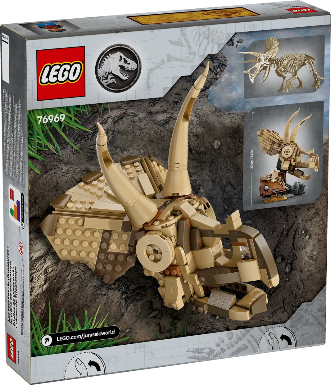 Конструктор LEGO Jurassic World Окаменелости динозавров: череп трицератопса (76969) — фото 8