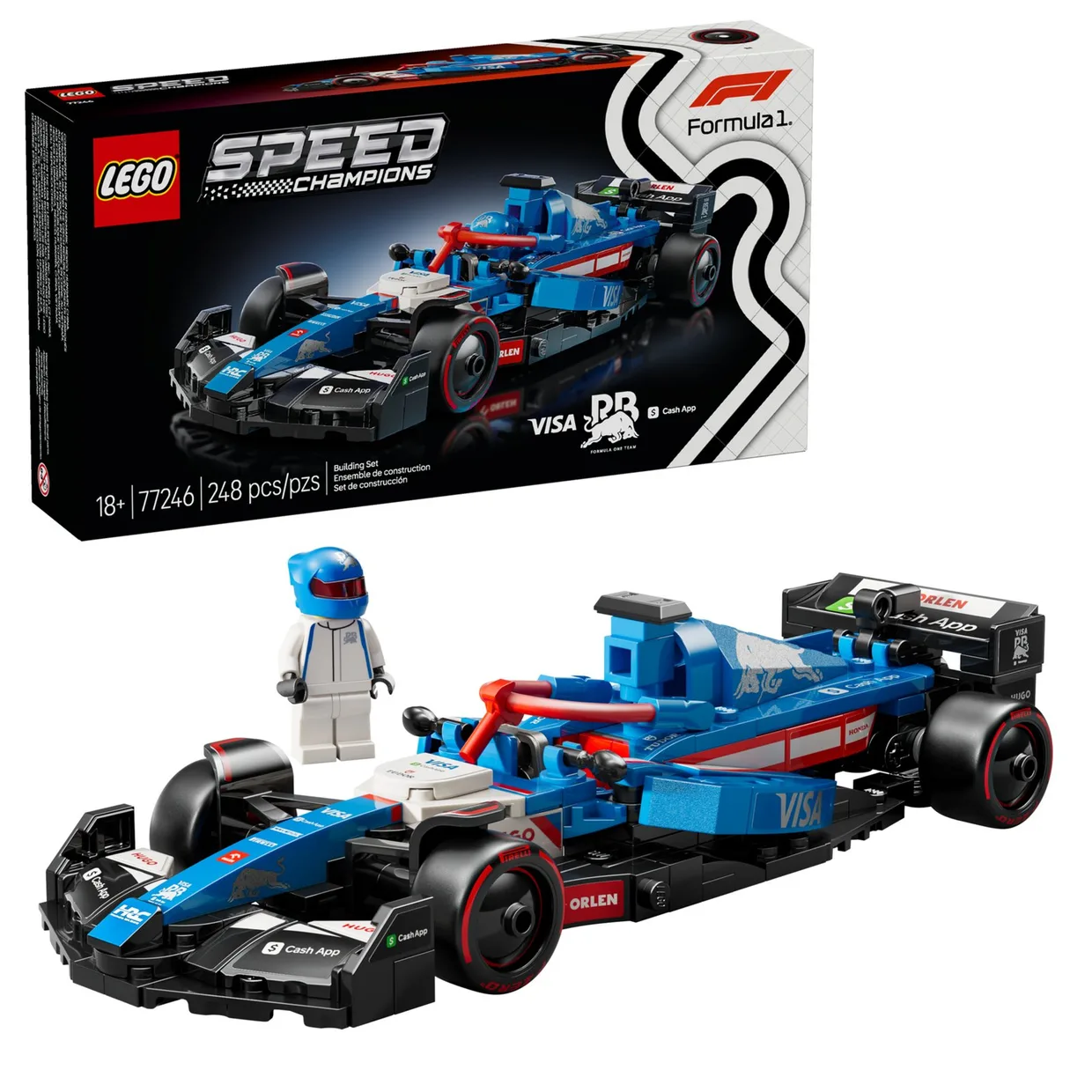 Конструктор LEGO Speed Champions Гоночный автомобиль Visa Cash App RB VCARB 01 F1 (77246) — фото 10