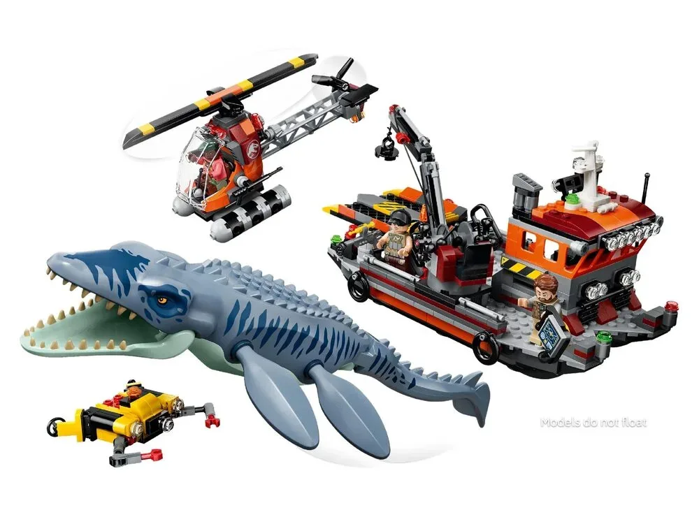 Конструктор LEGO Jurassic World Напад мозазавра на човен (77983)