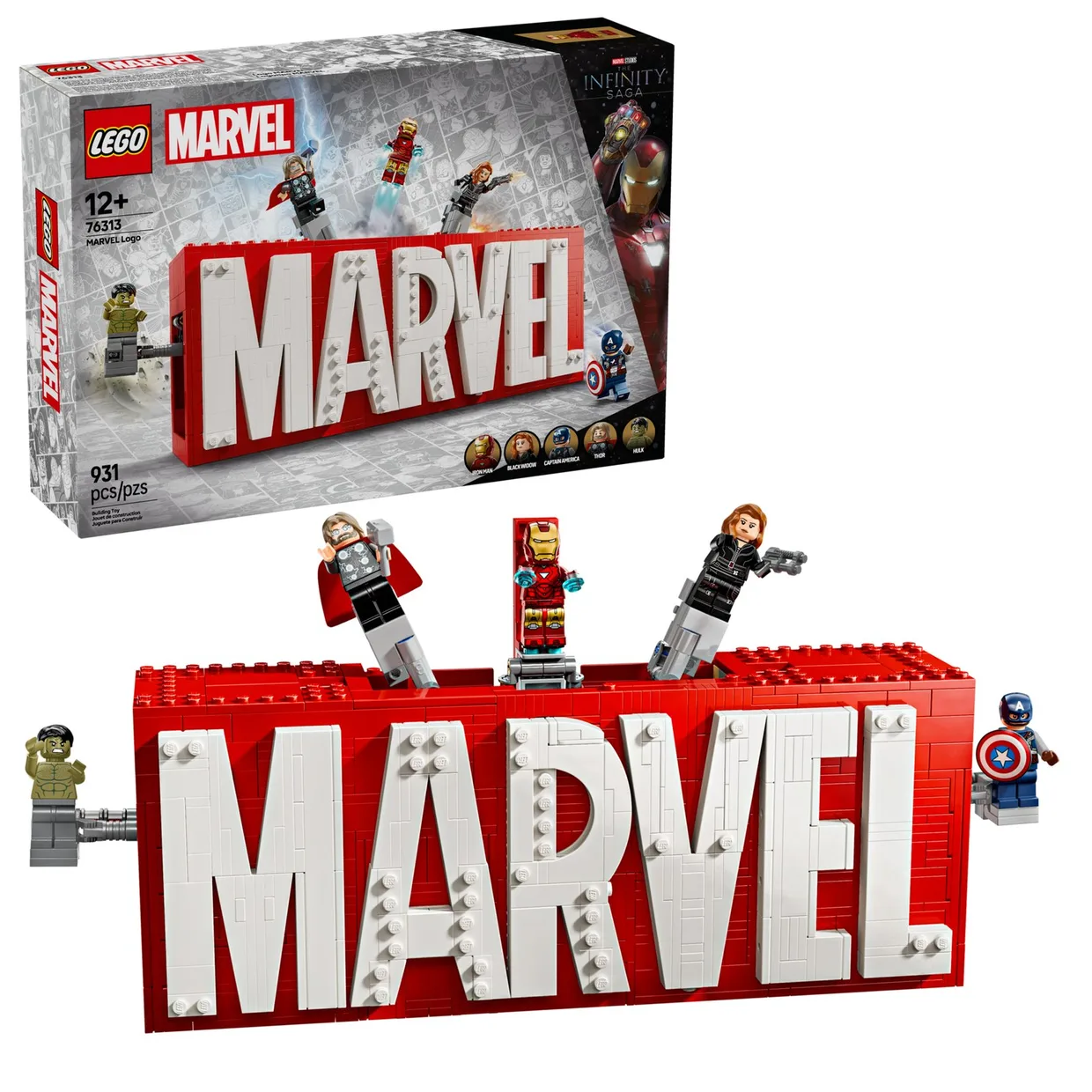 Конструктор LEGO Marvel Логотип і мініфігурки MARVEL (76313) — фото 8