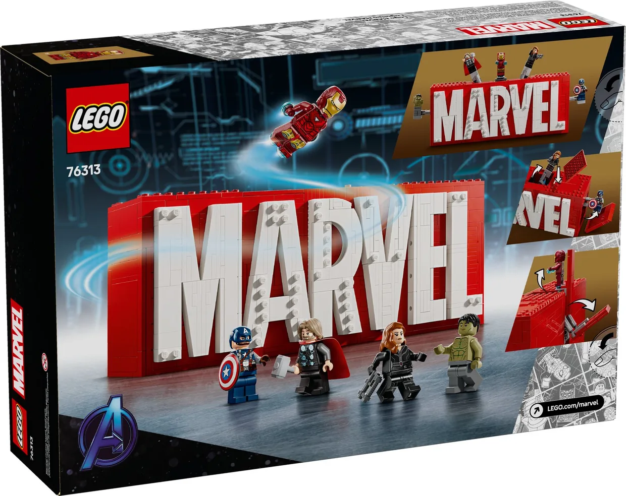 Конструктор LEGO Marvel Логотип і мініфігурки MARVEL (76313) — фото 9