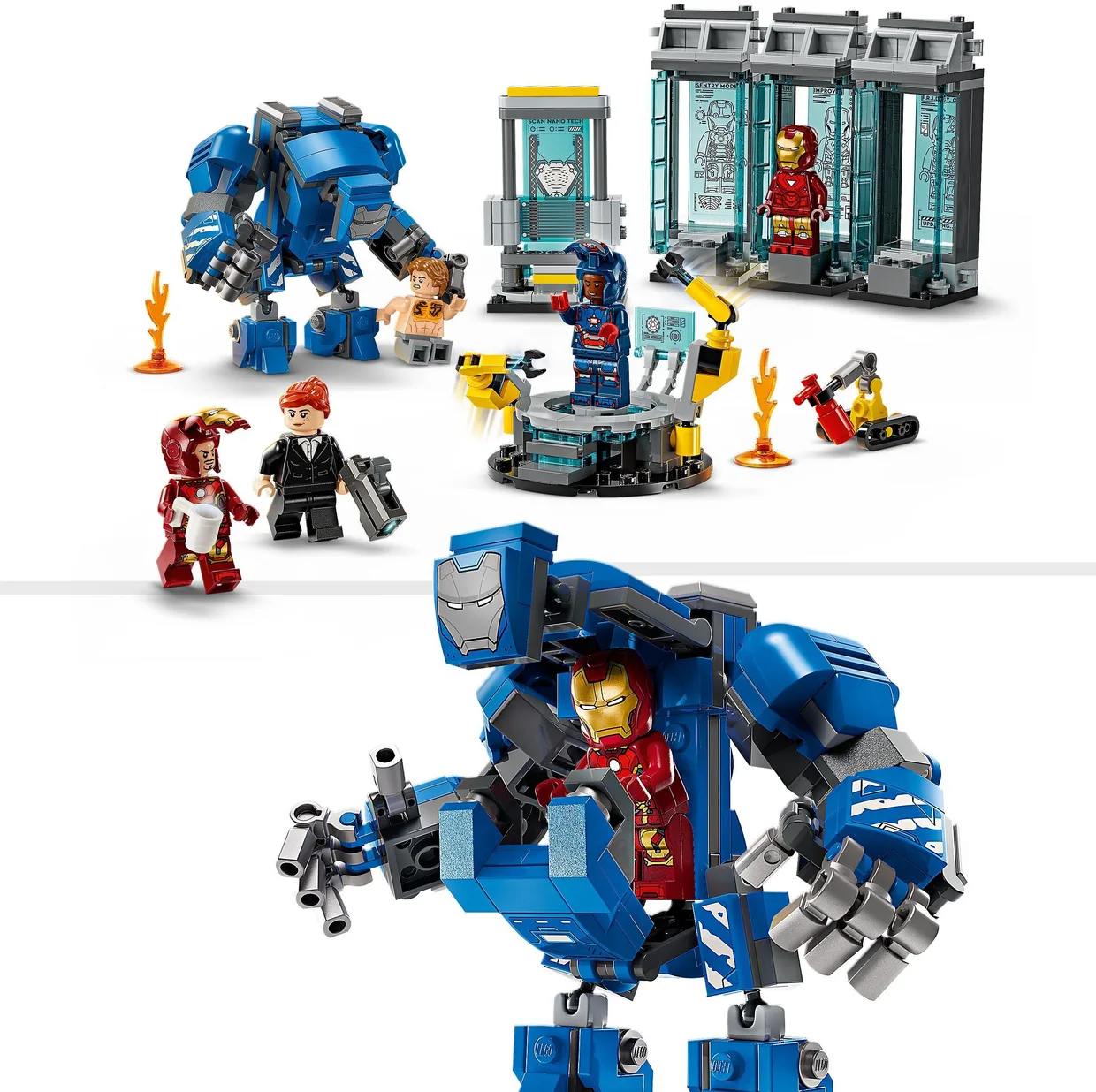Конструктор LEGO Marvel Лабораторія Залізної Людини: зал обладунків (76315) — фото 2
