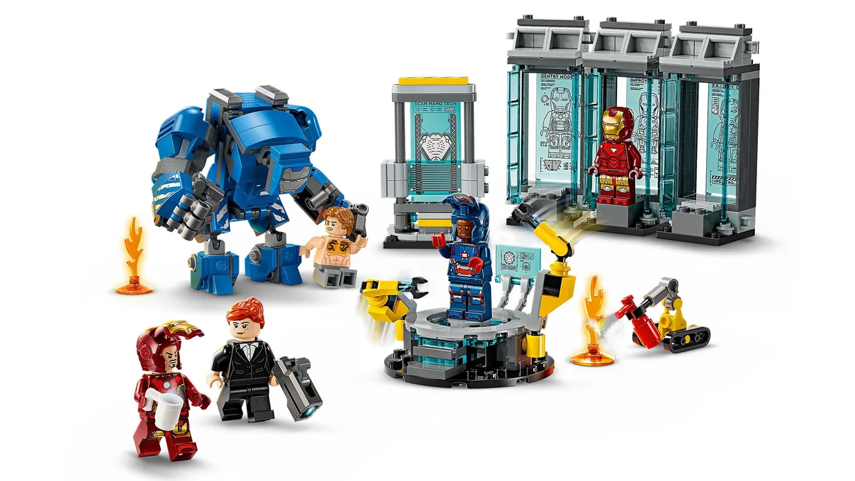 Конструктор LEGO Marvel Лабораторія Залізної Людини: зал обладунків (76315) — фото 3