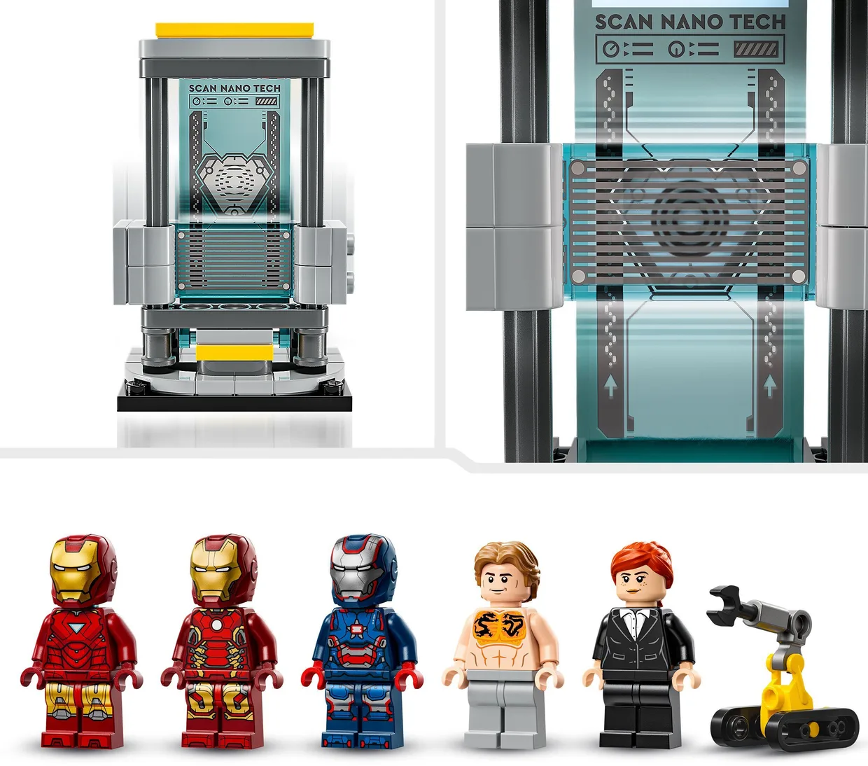Конструктор LEGO Marvel Лабораторія Залізної Людини: зал обладунків (76315) — фото 4